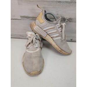 Adidas NMD_R1 Shoes Womens Size 8 Beige Boost Running Athletic Sneakers FW6434